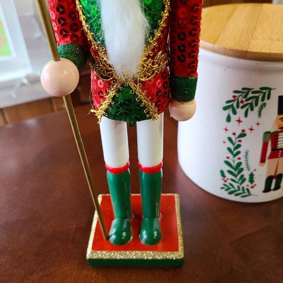 Christmas Nutcracker Soldier Wooden Statue Holiday Decor Decoration Red Green - Picture 12 of 12